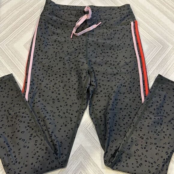 The Upside Women’s Olive Green Animal Print with Side Stripes Leggings - Picture 3 of 7